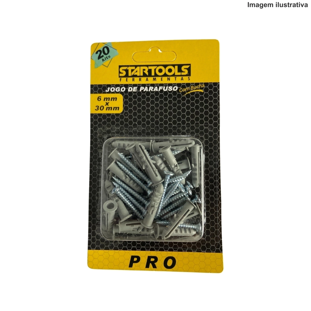Jogo Parafuso C/ Bucha 6X30Mm Ar0274 Startools