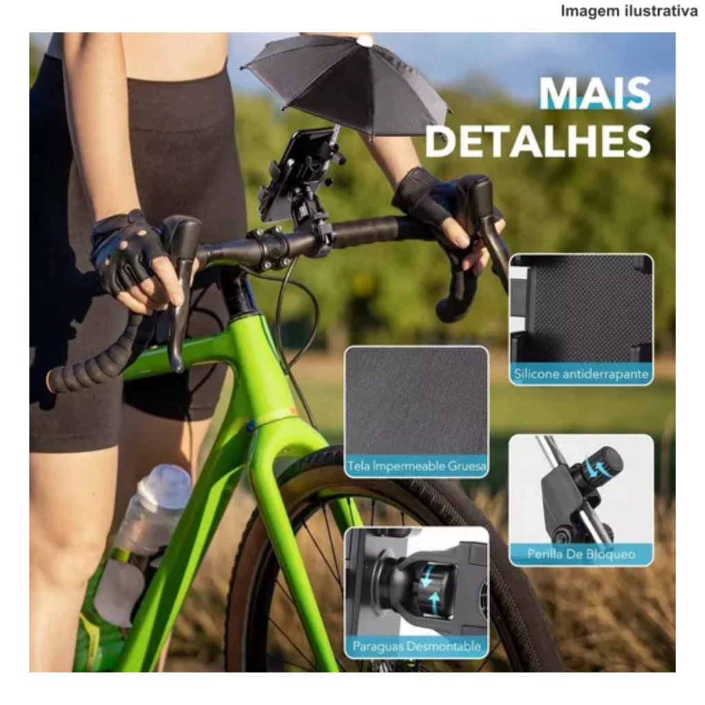Suporte De Moto P/ Celular Mini Guarda Chuva Or-Sp26