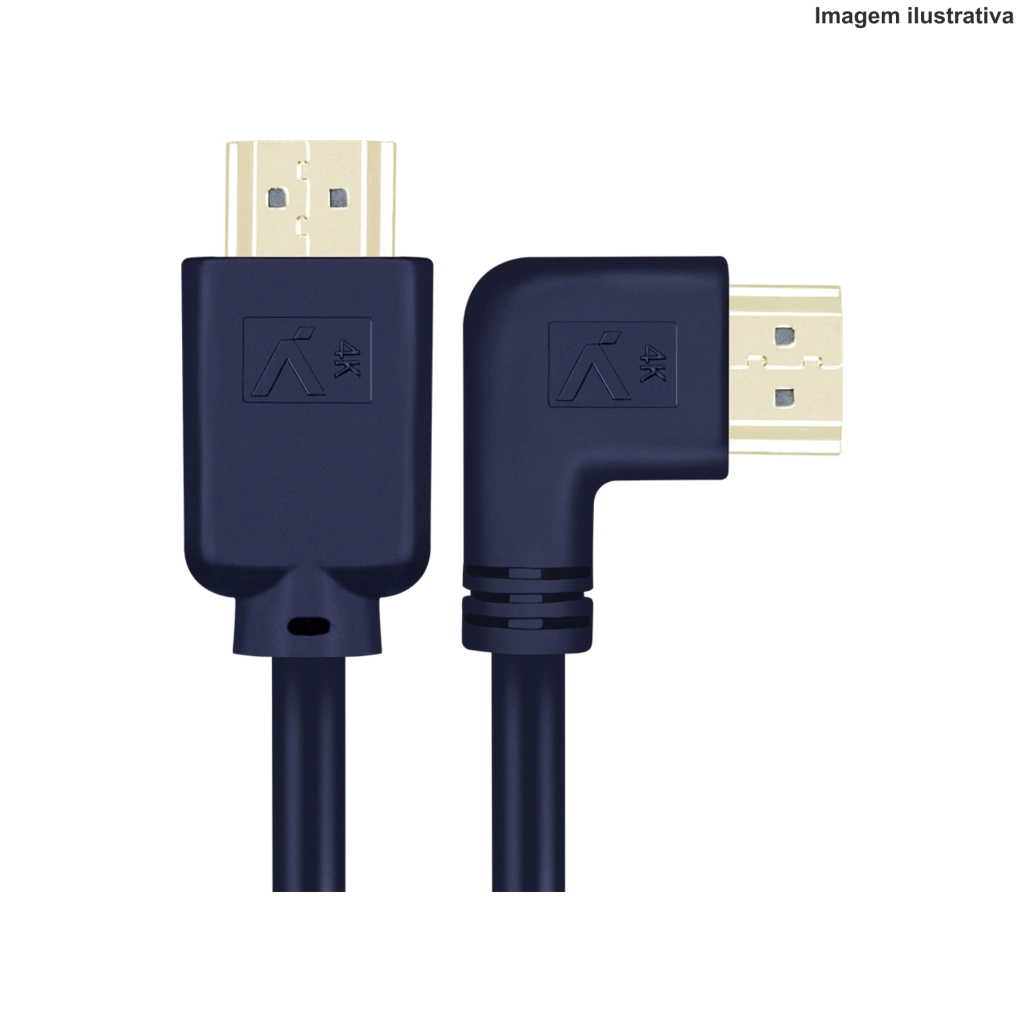 Cabo Hdmi 2M 24K Conector 90º 4K902