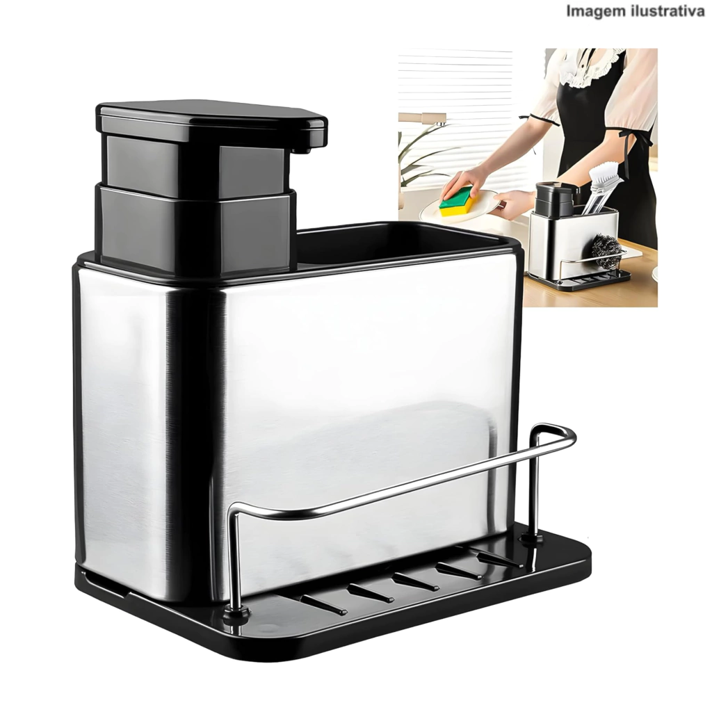 Dispenser De Sabão 3X1 Inox Bm-F1148