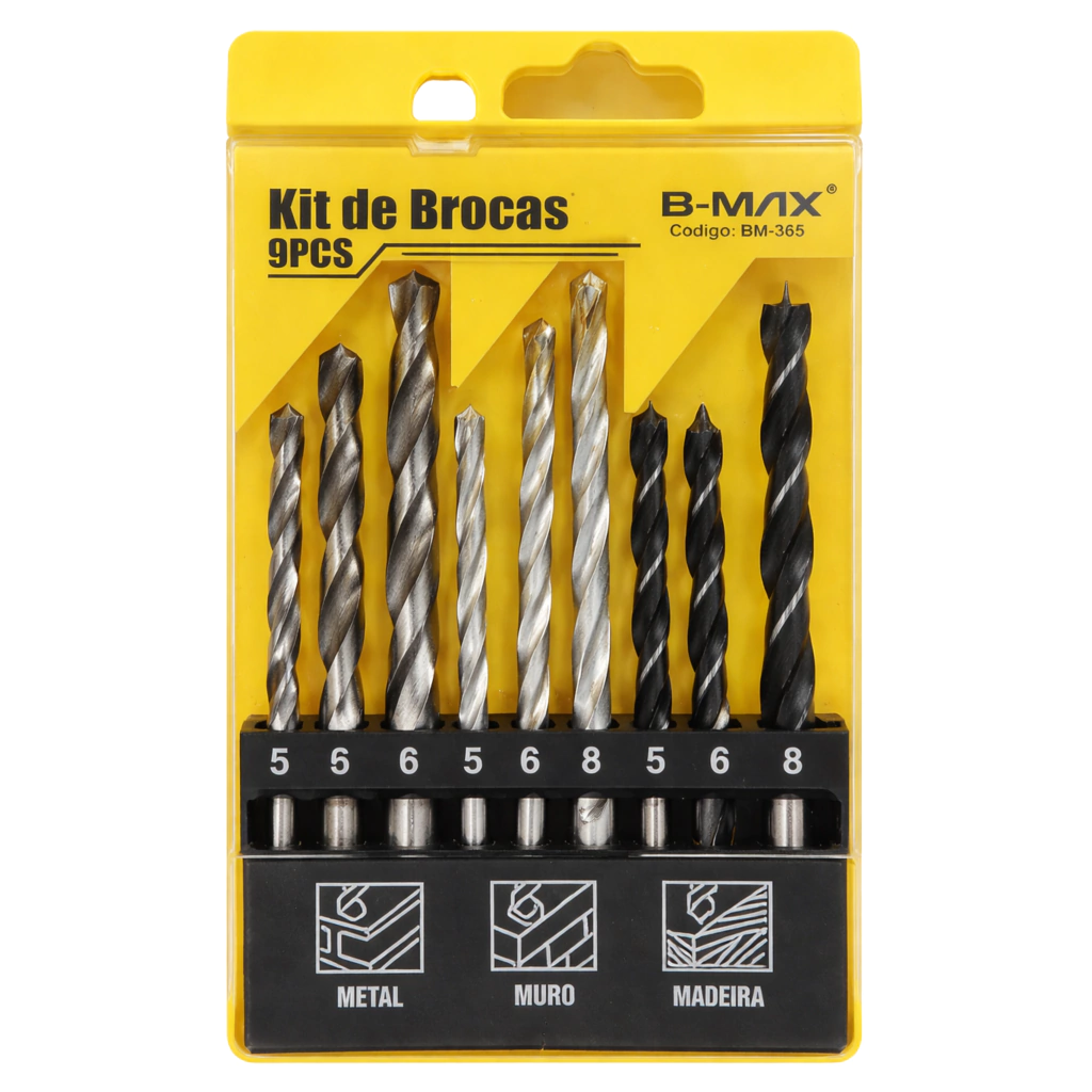 Kit De Brocas 9Pçs Bt-365