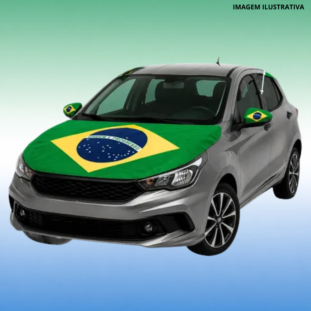 Bandeira do Brasil para Capô de Carro – Copa 2026