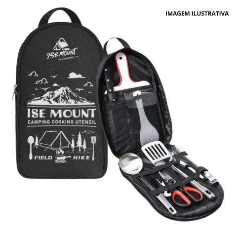 Kit 8 Pçs Utensilios De Cozinha P/ Acampamento Ka-5522