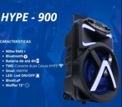 CAIXA DE SOM AQUARIO HYPE BT USB FM MINI SD HP-900 - comprar online