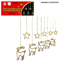 31059 Cortina 130 Leds Warm Fio De Fada Bivolt 3m