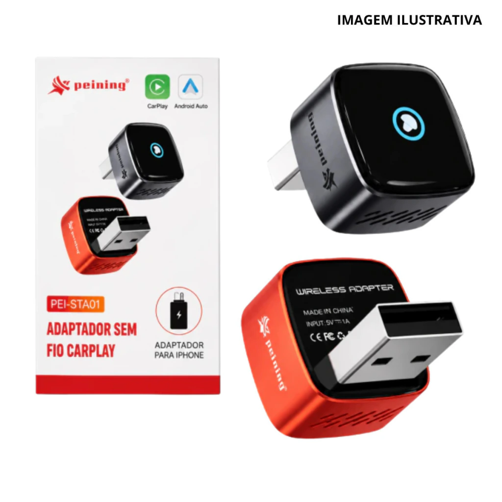 Pei-Bta07 Adaptador Carplay S/Fio (Adaptador P/Tpc)