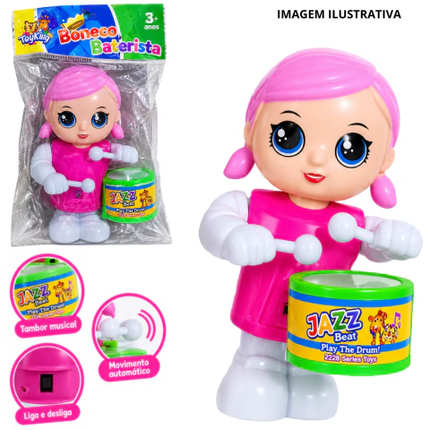 Brinquedo Boneca Baterista Tk-Ab6333