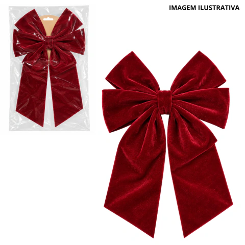 E72220 Enfeite Laço Vermelho 30×60