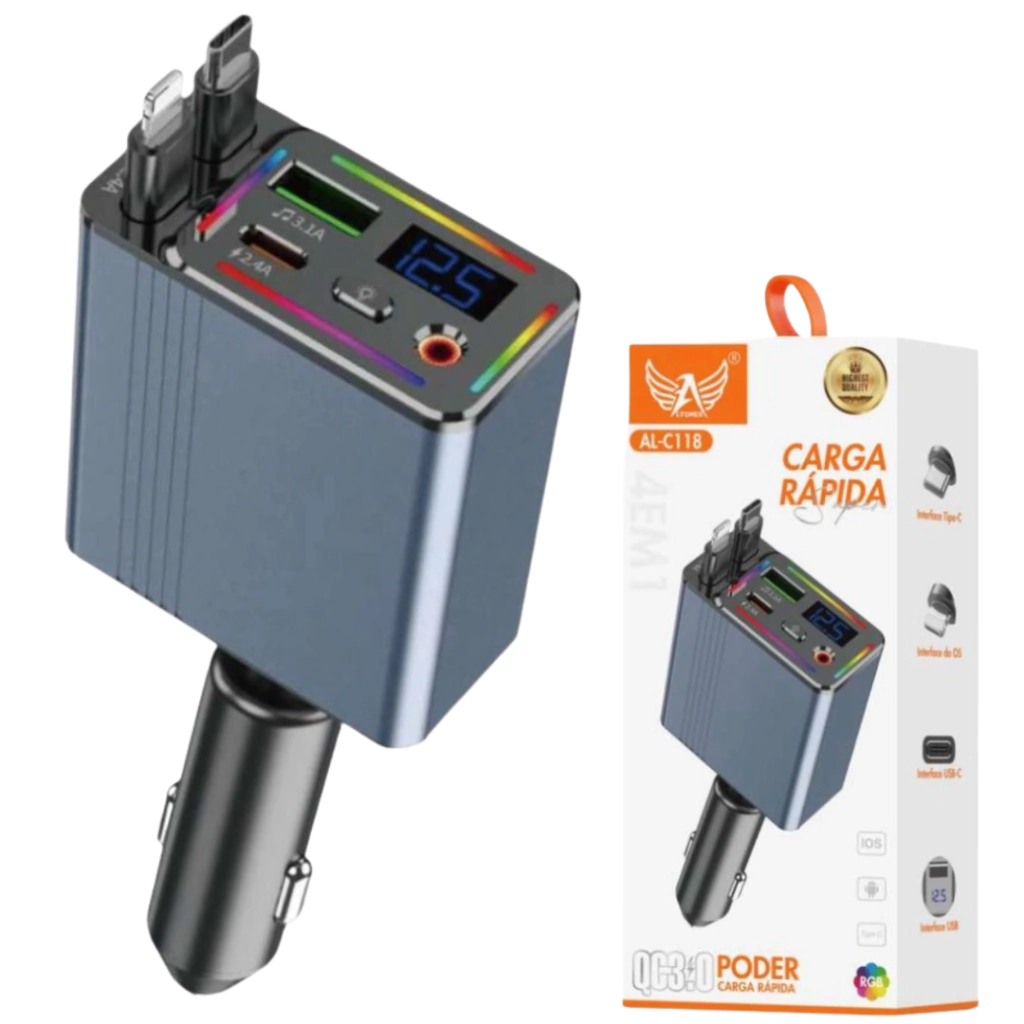 Carregador Portatil Carga Rapida Qc3.0 Al-C118