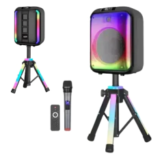 POWER BOX1 CAIXA DE SOM 400W C/MICROFONE, CONTROLE E SUPORTE GP-102BR - comprar online