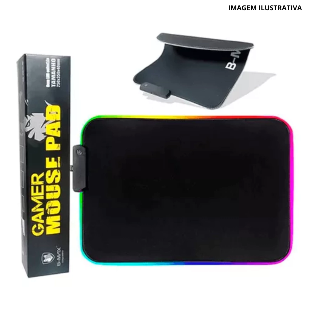 Mouse Pad Speed Gamer Led 25X35Cm Bm-781