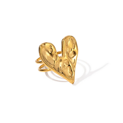 Anillo corazón corrugado (PREVENTA)