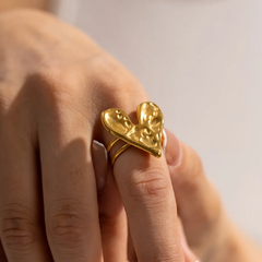 Anillo corazón corrugado (PREVENTA) - comprar en línea