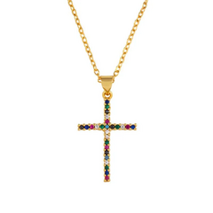 Collar cruz multicolor (PREVENTA)