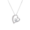 Collar corazón zirconia (PREVENTA)