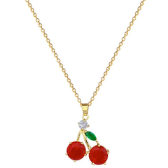 Collar cereza zirconias (PREVENTA)