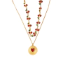 Collar doble cerezas y corazón (PREVENTA)
