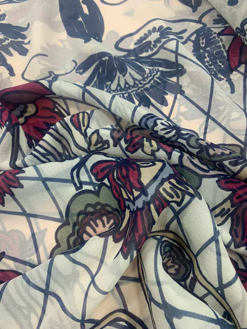 GEORGETTE DE SEDA PURA