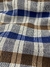 Linho Italiano Legítimo Xadrez Azul/Marrom - comprar online