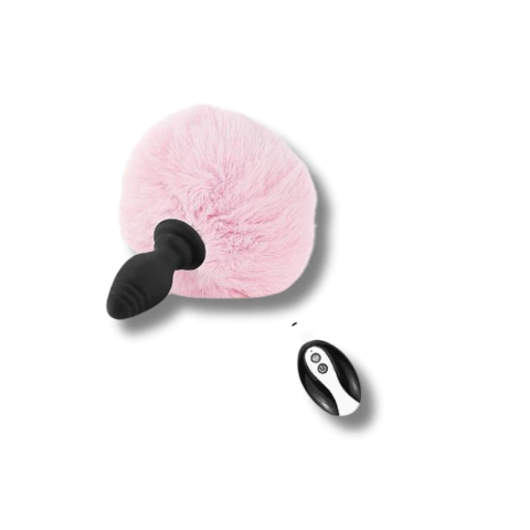 PLUG RABO DE COELHO COM VIBRO E CONTROLE REMOTO
