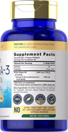 Vegan Omega 3 600mg | Carlyle - comprar online
