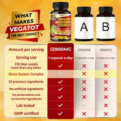 Berberine 12,900mg | 150 Caps | Vegatot - comprar online