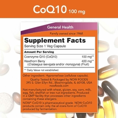 Co Q 10 | 100mg | Now Foods - comprar online