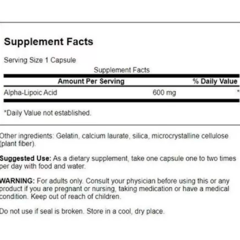 Alpha Lipoic Acid | 600mg | Swanson - comprar online