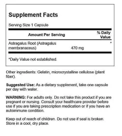 Astragalus Root 470 mg | Swanson | 100 caps - comprar online