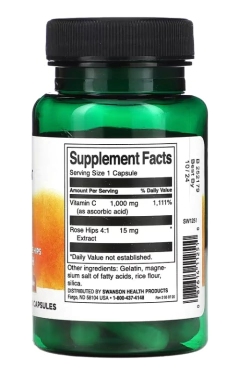 Vitamin C 1,000 mg | 30 caps | Swanson - comprar online
