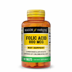 Folic Acid 800 mcg | Mason Natural