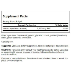 Beta-Carotene 25,000 IU | 100 Capsules | Swanson - comprar online