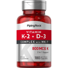 K-2 & D3 (MK7) Complex 800 mcg | Piping Rock