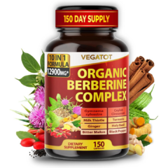 Berberine 12,900mg | 150 Caps | Vegatot