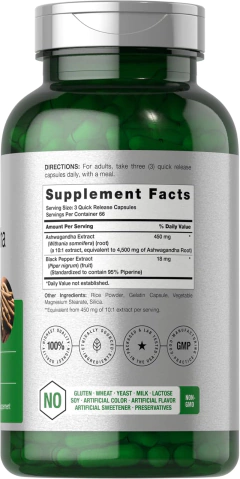 Ashwagandha 4500mg | 200 Caps | Horbaach en internet