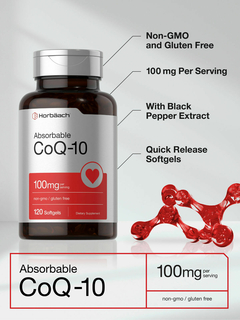 CoQ10 100 mg | 120 caps | Horbaach - tienda online