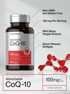 CoQ10 100 mg | 120 caps | Horbaach - tienda online