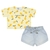 Conjunto Primeiros Passos Estampado Jeans/Meia Malha - TMX
