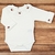 Body manga longa com gola e punho em babado bordado Cerejinha Branco 100% algodão - Tamanho RN - comprar online