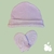 Conjunto gorro e luva Rosa - 0 a 3 meses