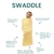 Saco de Dormir Swaddle em Algodao Egipcio Amarelo Primavera Verão - Bingui Baby - Enxoval de bebê