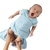 Saco de Dormir Swaddle em Algodao Egipcio Azul Primavera Verao