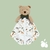 Naninha Urso Estampado c/Porta chupeta Selva - Batistela