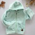 Campera piel verde agua