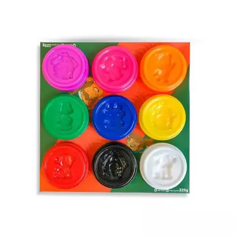 Massa de Modelar Leo&Leo – 9 Cores com Molde nas Tampas