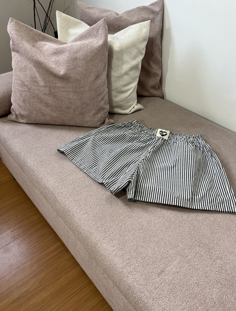 Boxer Shorts Listras Preto e Branco