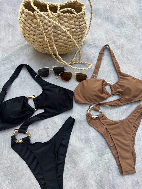 Body Maiô Sole Preto e Marrom