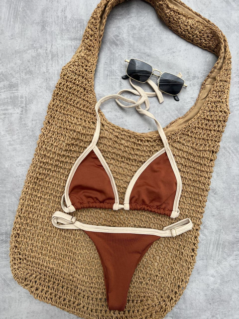 Biquíni de Fita Dolce Vita Duo Terracota e Off White