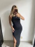 Vestido Amuleto Assimétrico e com Decote nas Costas Preto - comprar online