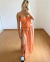 Conjunto Mood Praiano Renda Laranja (Cropped + Saia Longa) - comprar online
